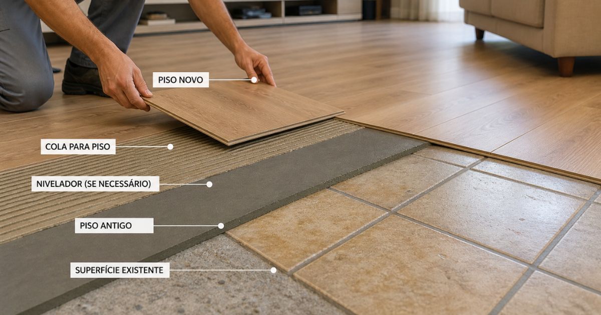 Como trocar piso sem quebrar: instalação de sobrepiso