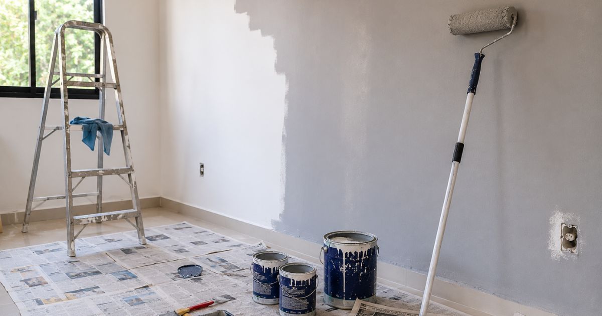 pintura parede casa rolo tinta
